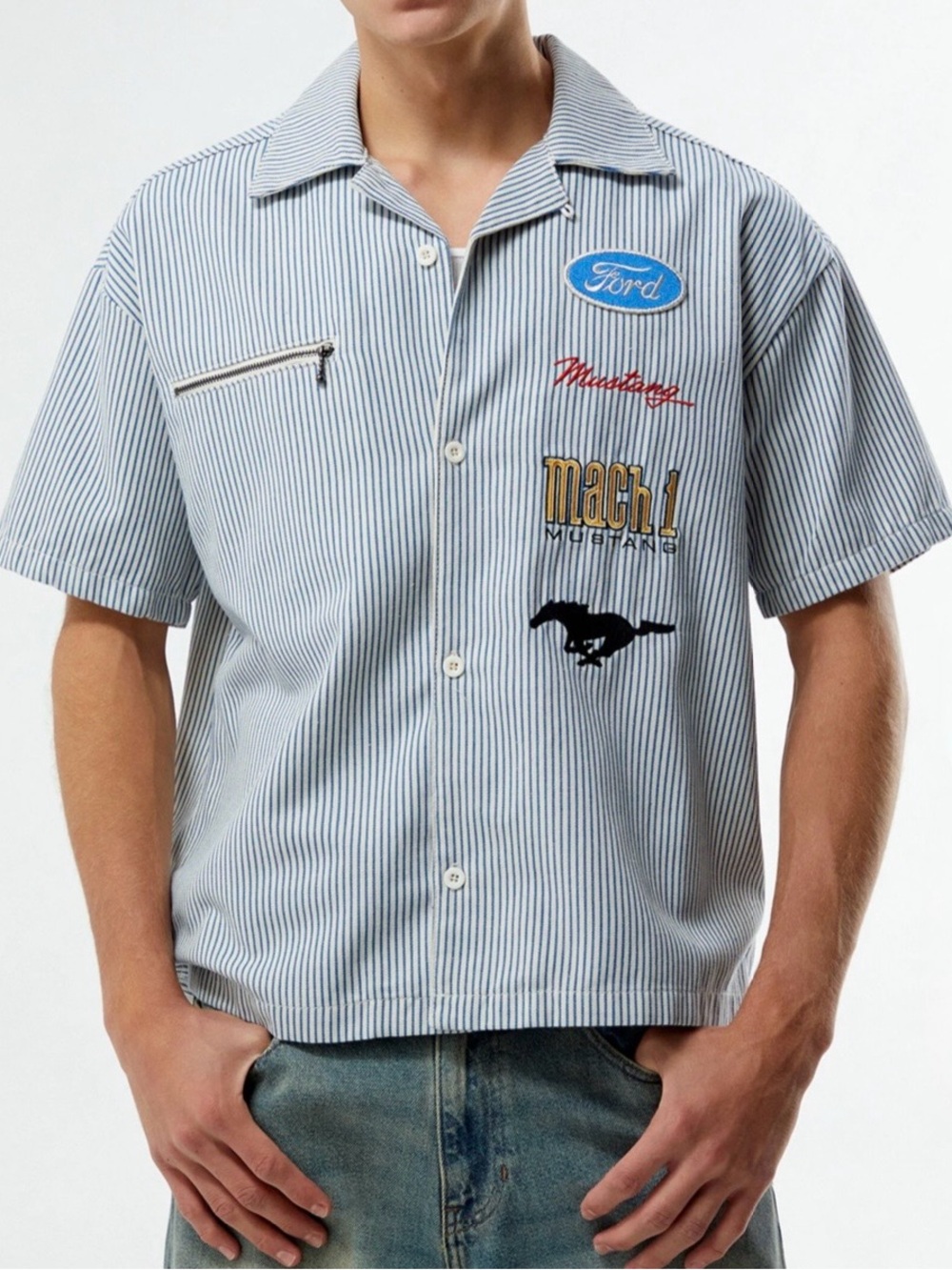 FORD Button Down Work Shirt Size Medium
